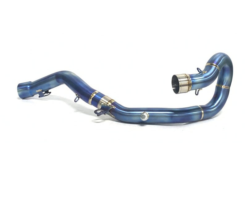 Exhaust pipe titanium blue burnished 2024-2026