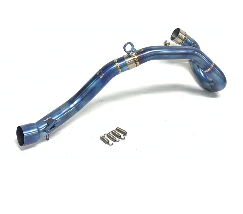 Exhaust pipe titanium blue burnished 2024-2026