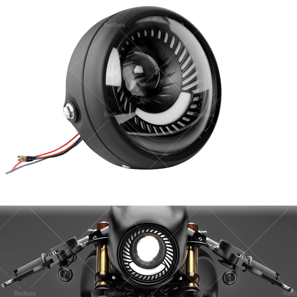 Motorcycle 6. 5inch LED Headlight DRL Hi Lo Running Light Suitable For Cafe Racer-3