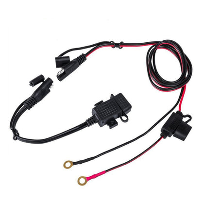 2PCS Waterproof Motorcycle Bike SAE to USB Charger Cable Adapter for GPS Phone-2